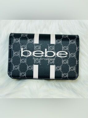 Bebe Paisley Black and White Crossbody Satchel